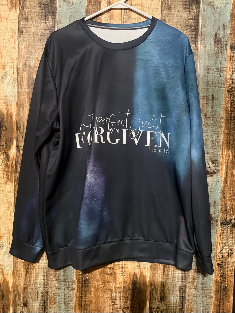 Just Forgiven Graphic Crewneck Sweatshirt - Navy/Black